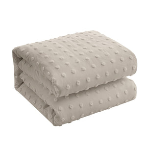 HomeRoots Beige Duvet Cover Set - Luxurious Polyester, Soft 220 Thread Count, Easy Care for Year-Round Comfort Beige, Full/Queen Full/Queen 529035