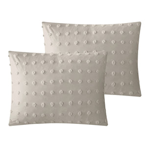 HomeRoots Beige Duvet Cover Set - Luxurious Polyester, Soft 220 Thread Count, Easy Care for Year-Round Comfort Beige, Full/Queen Full/Queen 529035