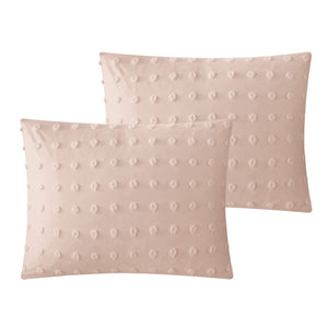 HomeRoots Beige Duvet Cover Set - Luxurious Polyester, Soft 220 Thread Count, Easy Care for Year-Round Comfort Blush, King/California King King/California King 529037