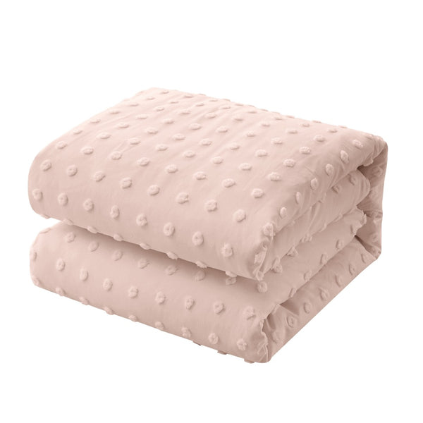 HomeRoots Beige Duvet Cover Set - Luxurious Polyester, Soft 220 Thread Count, Easy Care for Year-Round Comfort Blush, King/California King King/California King 529037