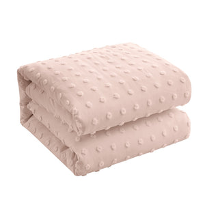 HomeRoots Beige Duvet Cover Set - Luxurious Polyester, Soft 220 Thread Count, Easy Care for Year-Round Comfort Blush, Full/Queen Full/Queen 529038