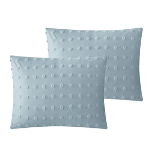 HomeRoots Beige Duvet Cover Set - Luxurious Polyester, Soft 220 Thread Count, Easy Care for Year-Round Comfort Blue, King/California King King/California King 529040