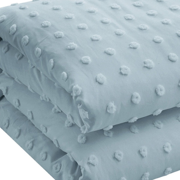 HomeRoots Beige Duvet Cover Set - Luxurious Polyester, Soft 220 Thread Count, Easy Care for Year-Round Comfort Blue, King/California King King/California King 529040