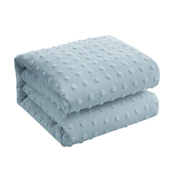 HomeRoots Beige Duvet Cover Set - Luxurious Polyester, Soft 220 Thread Count, Easy Care for Year-Round Comfort Blue, Full/Queen Full/Queen 529041