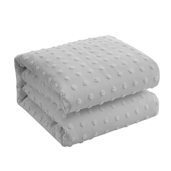 HomeRoots Beige Duvet Cover Set - Luxurious Polyester, Soft 220 Thread Count, Easy Care for Year-Round Comfort Grey, King/California King King/California King 529043