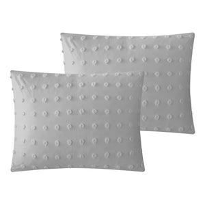 HomeRoots Beige Duvet Cover Set - Luxurious Polyester, Soft 220 Thread Count, Easy Care for Year-Round Comfort Grey, King/California King King/California King 529043