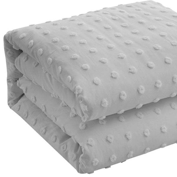 HomeRoots Beige Duvet Cover Set - Luxurious Polyester, Soft 220 Thread Count, Easy Care for Year-Round Comfort Grey, King/California King King/California King 529043