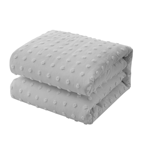 HomeRoots Beige Duvet Cover Set - Luxurious Polyester, Soft 220 Thread Count, Easy Care for Year-Round Comfort Grey, Full/Queen Full/Queen 529044