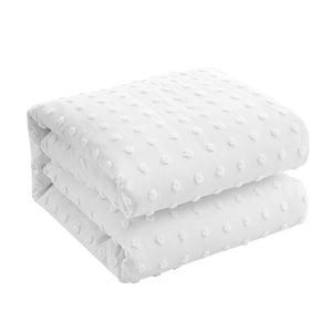 HomeRoots Beige Duvet Cover Set - Luxurious Polyester, Soft 220 Thread Count, Easy Care for Year-Round Comfort White, King/California King King/California King 529046