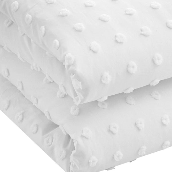 HomeRoots Beige Duvet Cover Set - Luxurious Polyester, Soft 220 Thread Count, Easy Care for Year-Round Comfort White, King/California King King/California King 529046