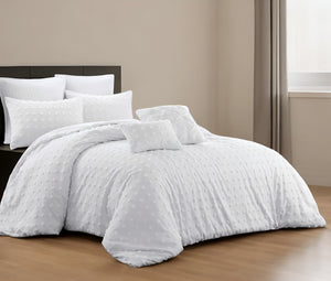 HomeRoots Beige Duvet Cover Set - Luxurious Polyester, Soft 220 Thread Count, Easy Care for Year-Round Comfort White, Full/Queen Full/Queen 529047