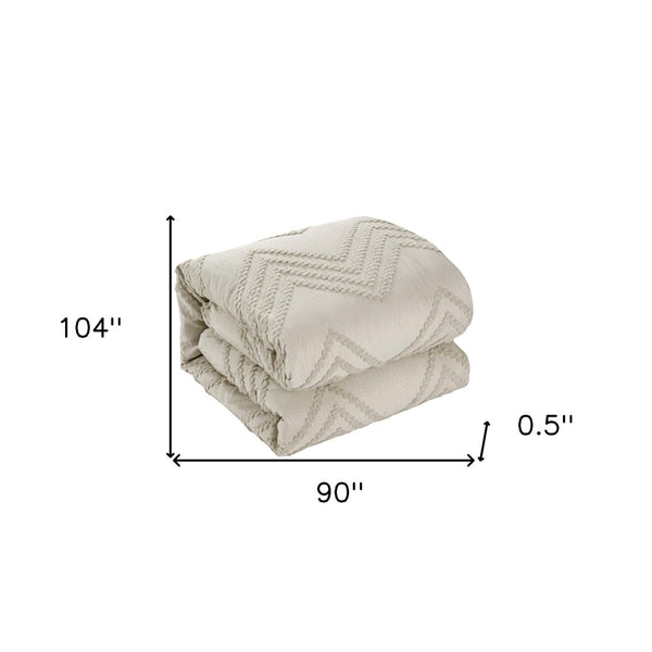 HomeRoots Beige Duvet Cover Set - Soft, Durable Polyester with 180-Thread Count for Year-Round Comfort & Style Beige, King/California King King/California King 529049