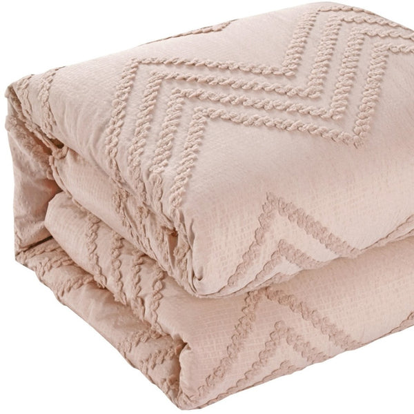 HomeRoots Beige Duvet Cover Set - Soft, Durable Polyester with 180-Thread Count for Year-Round Comfort & Style Blush, King/California King King/California King 529052