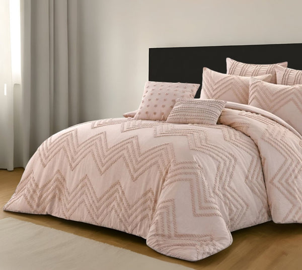 HomeRoots Beige Duvet Cover Set - Soft, Durable Polyester with 180-Thread Count for Year-Round Comfort & Style Blush, Full/Queen Full/Queen 529053