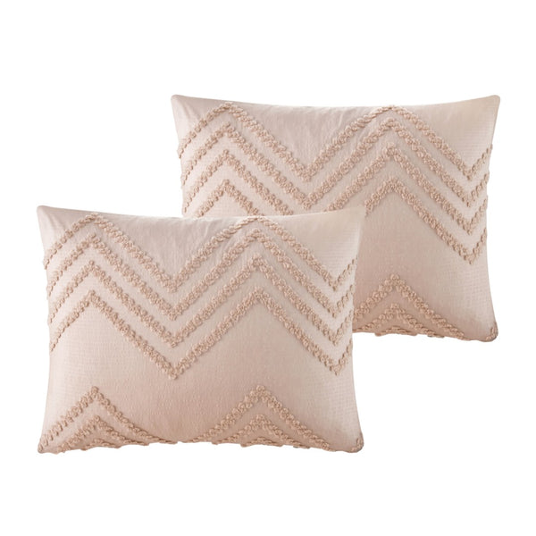 HomeRoots Beige Duvet Cover Set - Soft, Durable Polyester with 180-Thread Count for Year-Round Comfort & Style Blush, Full/Queen Full/Queen 529053