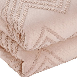 HomeRoots Beige Duvet Cover Set - Soft, Durable Polyester with 180-Thread Count for Year-Round Comfort & Style Blush, Full/Queen Full/Queen 529053