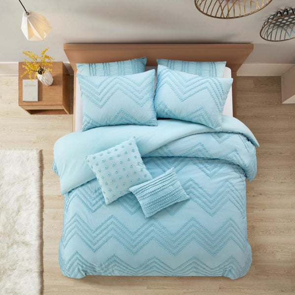 HomeRoots Beige Duvet Cover Set - Soft, Durable Polyester with 180-Thread Count for Year-Round Comfort & Style Blue, King/California King King/California King 529055