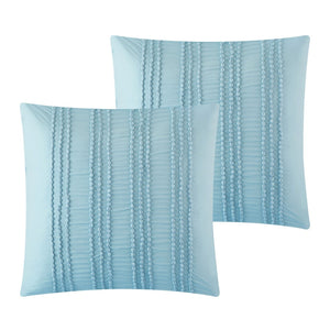 HomeRoots Beige Duvet Cover Set - Soft, Durable Polyester with 180-Thread Count for Year-Round Comfort & Style Blue, Full/Queen Full/Queen 529056