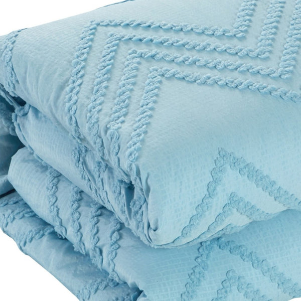 HomeRoots Beige Duvet Cover Set - Soft, Durable Polyester with 180-Thread Count for Year-Round Comfort & Style Blue, Full/Queen Full/Queen 529056
