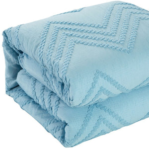 HomeRoots Beige Duvet Cover Set - Soft, Durable Polyester with 180-Thread Count for Year-Round Comfort & Style Blue, Full/Queen Full/Queen 529056