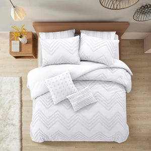 HomeRoots Beige Duvet Cover Set - Soft, Durable Polyester with 180-Thread Count for Year-Round Comfort & Style White, King/California King King/California King 529061