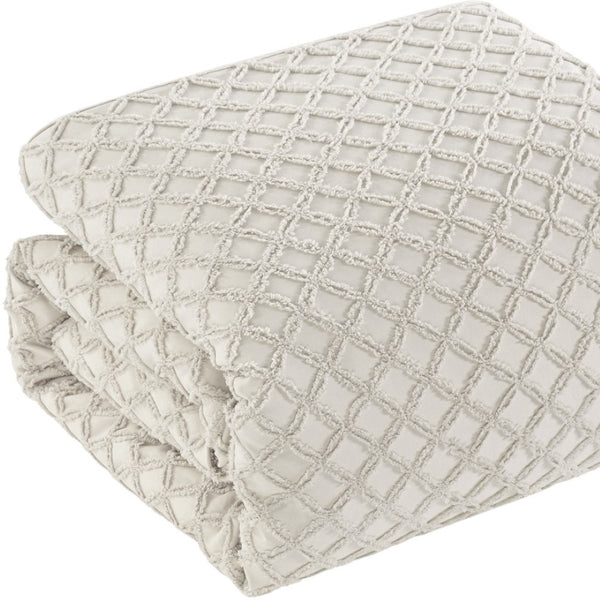 HomeRoots Beige Duvet Cover Set - Luxe Polyester, 140 Thread Count, Machine Washable, All-Season Comfort Beige, King/California King King/California King 529064