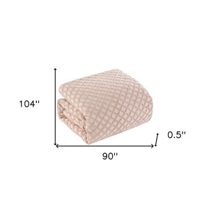 HomeRoots Beige Duvet Cover Set - Luxe Polyester, 140 Thread Count, Machine Washable, All-Season Comfort Blush, King/California King King/California King 529067