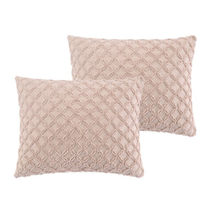 HomeRoots Beige Duvet Cover Set - Luxe Polyester, 140 Thread Count, Machine Washable, All-Season Comfort Blush, King/California King King/California King 529067