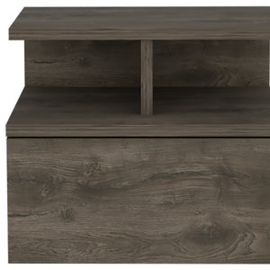 Homeroots 12" Brown One Drawer Faux Wood Nightstand   529079