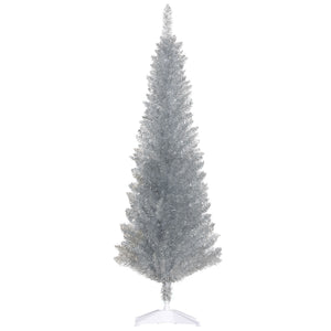 English Elm Homcom 5' Slim Pencil Christmas Tree With 294 Realistic Branch Tips - Perfect For Small Spaces! W2225P249663