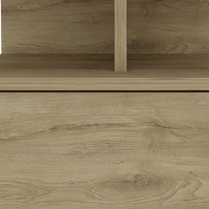 Homeroots 12" Beige One Drawer Faux Wood Nightstand   529080