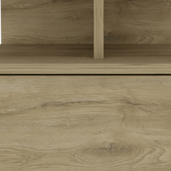 Homeroots 12" Beige One Drawer Faux Wood Nightstand   529080