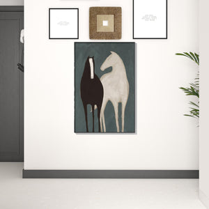 Homeroots Black And White Fabric Wall Decor  Fabric 529120