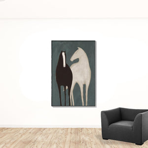 Homeroots Black And White Fabric Wall Decor  Fabric 529124