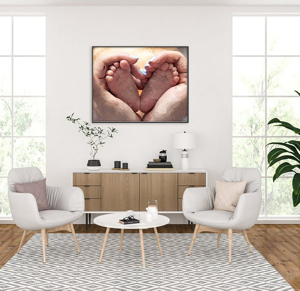 Homeroots 10" X 8" Black And White Fabric Wall Decor  Fabric 529131