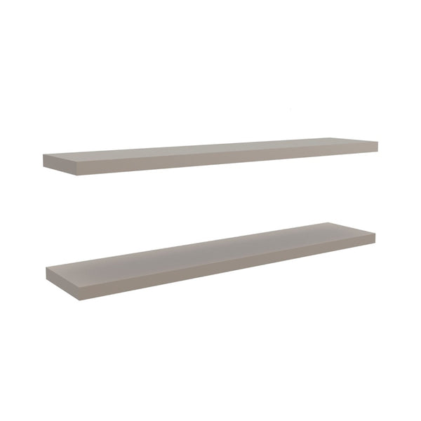 English Elm Ecco 47 Inch Floating Wall Shelves Set of 2 with Hidden Brackets for Modern Rooms B200P235855