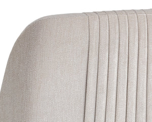 Sunpan Nevin Modern Counter Stool - Stylish Comfort with Antique Brass Legs, Perfect for Any Space Polo Club Muslin