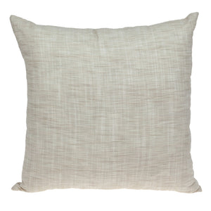 Homeroots 22" Beige And Brown Geometric Cotton Blend Throw Pillow With Applique   529211