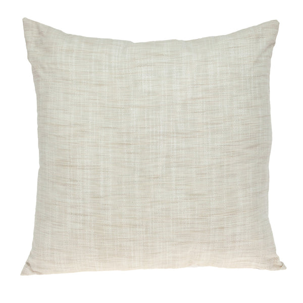 Homeroots 22" Blue And Beige Floral Cotton Throw Pillow With Embroidery   529222