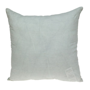 Homeroots 22" Beige And Green Damask Linen Blend Throw Pillow With Embroidery And Applique   529237