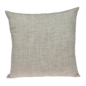 Homeroots 22" Beige And Blue Poly Cotton Blend Throw Pillow With Embroidery And Applique   529251