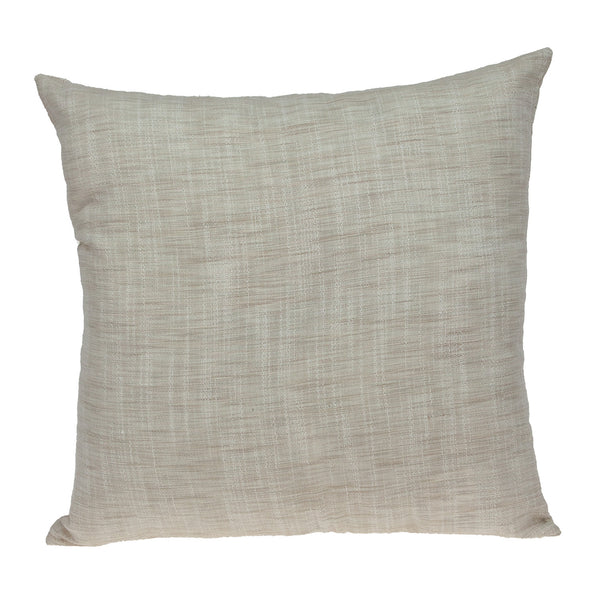 Homeroots 22" Beige And Blue Poly Cotton Blend Throw Pillow With Embroidery And Applique   529251