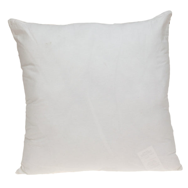 Homeroots 22" Brown And White Cotton Throw Pillow With Embroidery   529252
