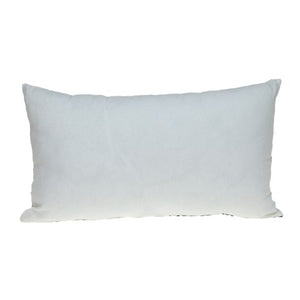 Homeroots 14" Brown And White Cotton Lumbar Throw Pillow With Embroidery - Soft, Durable, Stylish Accent Piece   529253