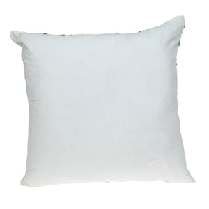 Homeroots 22" Green And White Cotton Throw Pillow With Embroidery   529264