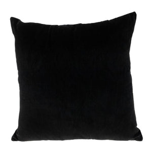 Homeroots 22" Black And Blue Ogee Cotton Throw Pillow - Cozy Embroidery & Applique For Stylish Decor   529267