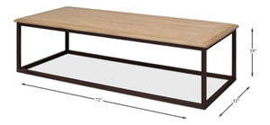 Sarreid Lady In Waiting Antique Brown Low Table With Old Elm Edge – Timeless Elegance For Your Home Brown  52949