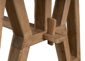 Sarreid Miner's Camp Dining Table - Rustic Reclaimed Old Pine Beams With Natural Finish For Unique Dining Experience Tan  52955