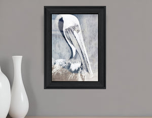 Homeroots Pelican Black Framed Print Wall Art – Rustic Chic Decor For Modern Farmhouse Style | 15"X19"  Wood 529618