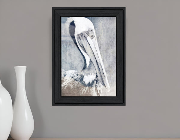 Homeroots Pelican Black Framed Print Wall Art – Rustic Chic Decor For Modern Farmhouse Style | 15"X19"  Wood 529618